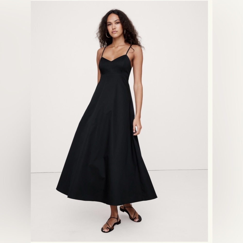 Banana Republic Poplin Cut-Out Maxi Dress